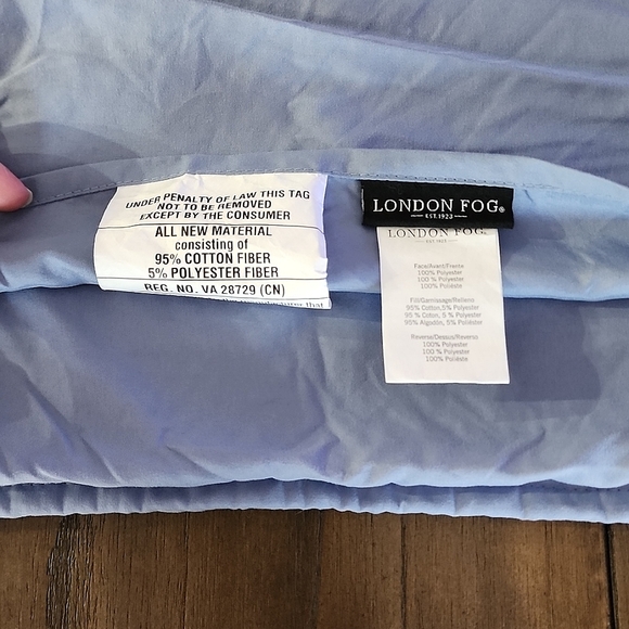 Set of 2 King size Quilted blue pillowcases - Picture 3 of 3